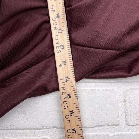 Phoenix Suit Men 42 31Wx31.5L Burgundy Shiny Polyester Stripe 60s-70s VTG USA - Picture 16 of 16